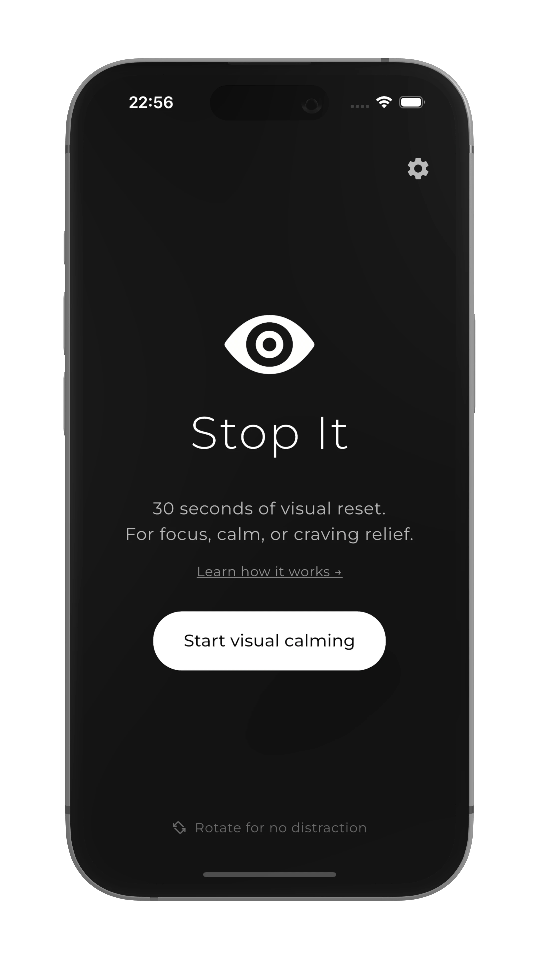 StopIt App Screenshot - Visual Stimulation
