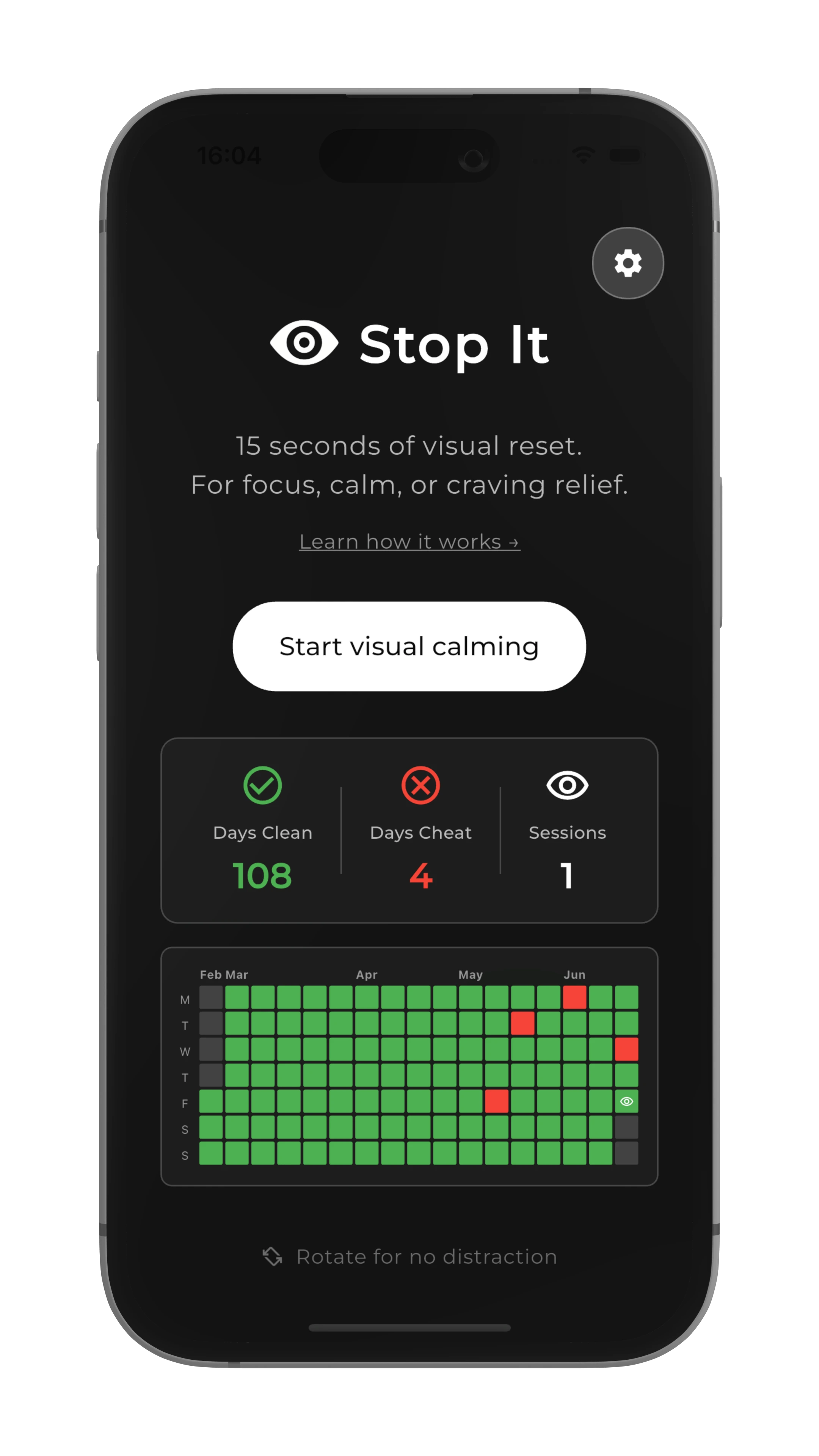 StopIt App Screenshot - Visual Stimulation